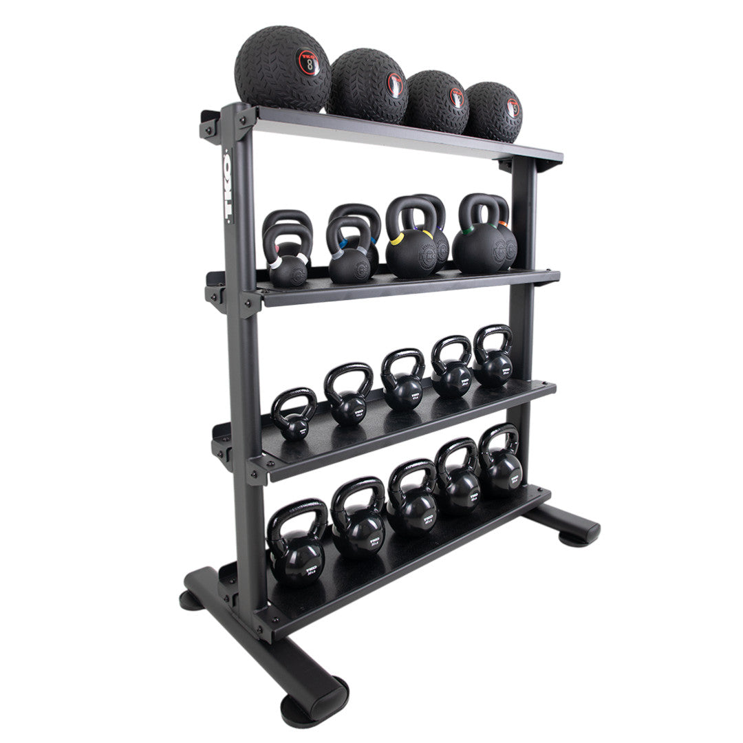 TKO 895KR-4B 4 Tier Universal Vertical Kettlebell & Storage Rack on white background