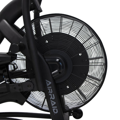 TKO 8AB Bike Black fan with 'AIRRAID' branding on a white background