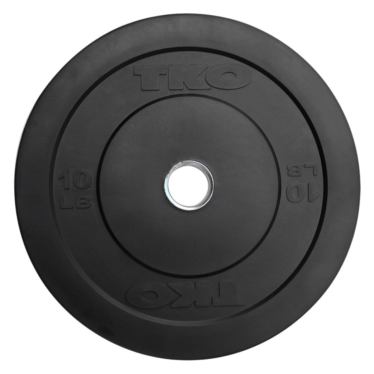 Black 10LB TKO Bumper Plate on a white background