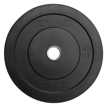 Black 10LB TKO Bumper Plate on a white background