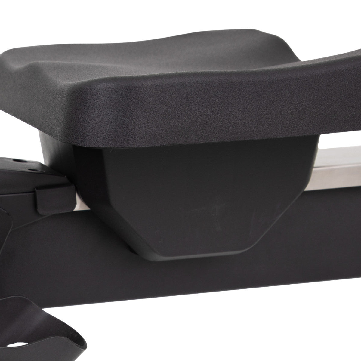 Close-up of TKO 8AR AirRaid Rower black seat on a white background