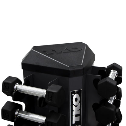 TKO S826-TXR 3 to 25 set shown with rack on white background top view.