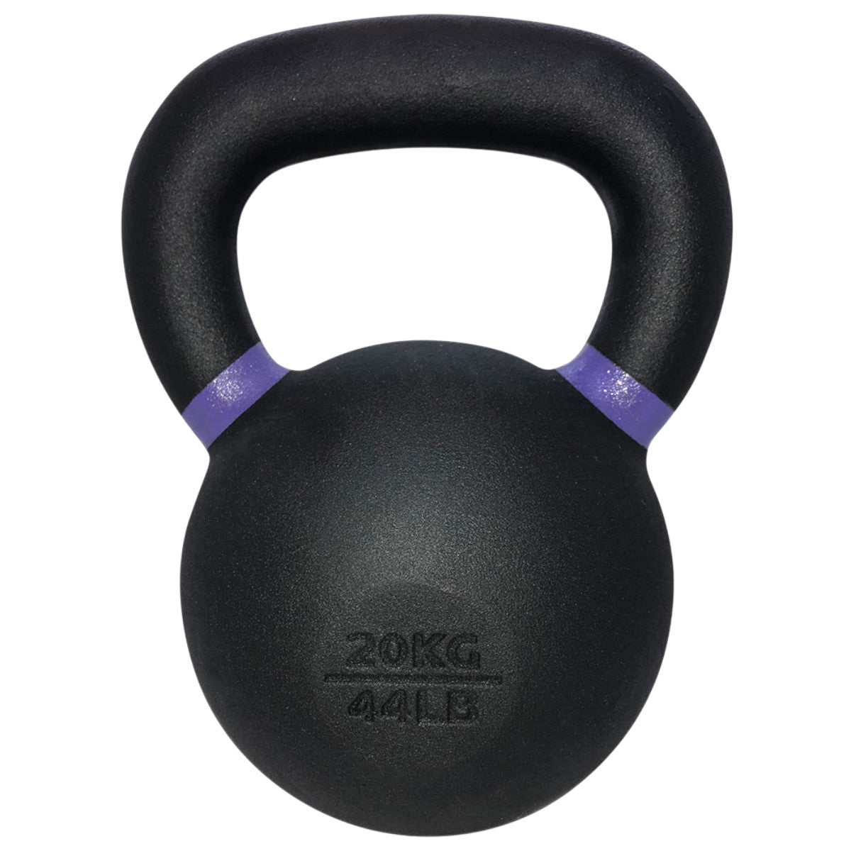 TKO Black kettlebell with purple accents on a white background
