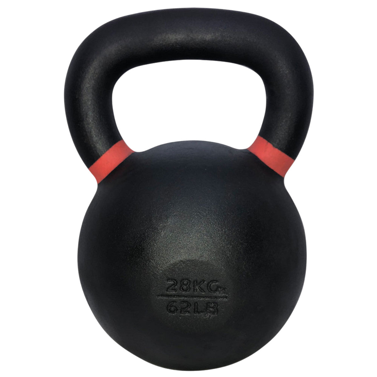 TKO Black kettlebell with red accents on a white background