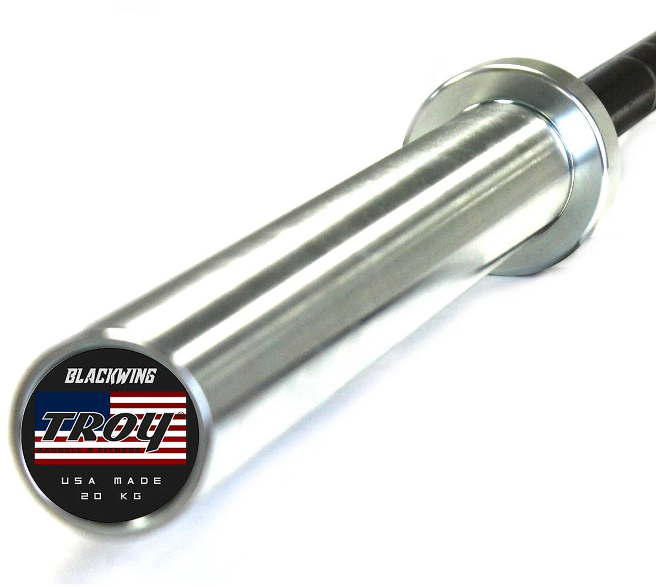 Troy Barbell AOB-1500T Blackwing Olympic Bar Sleeve close-up.