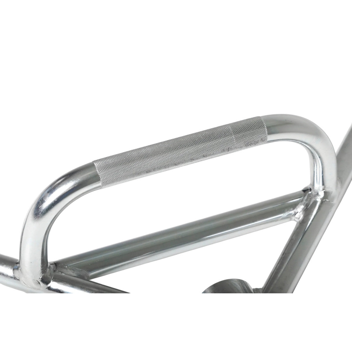 Troy Barbell VTX AOT-56 Olympic Hex Bar handle close up.