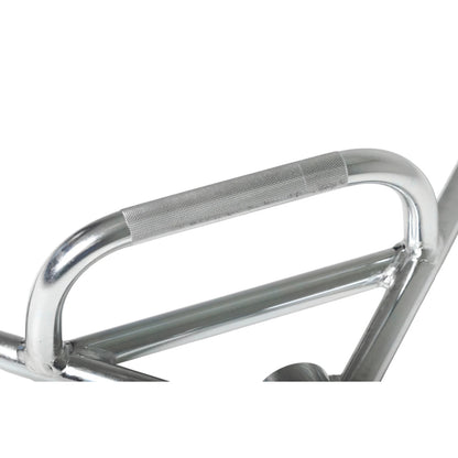 Troy Barbell VTX AOT-56 Olympic Hex Bar handle close up.