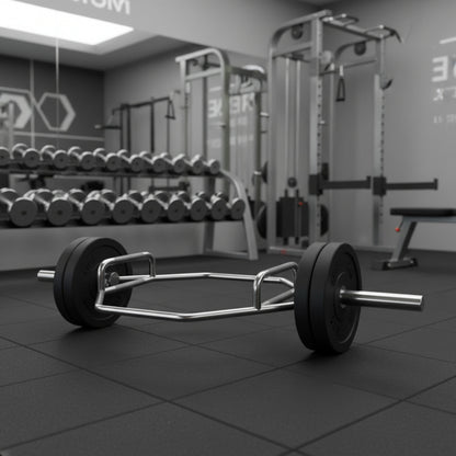 Troy Barbell VTX AOT-56 Olympic Hex Bar in gym