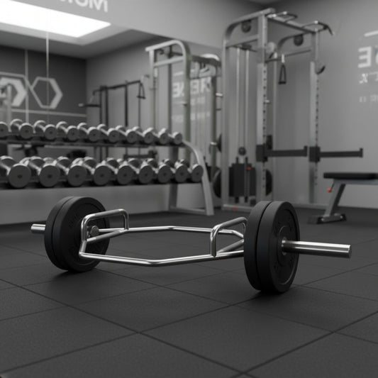 Troy Barbell VTX AOT-56 Olympic Hex Bar in gym