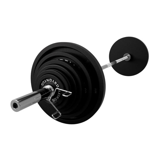 Troy BOSS-300 Barbell with weight plates on a white background