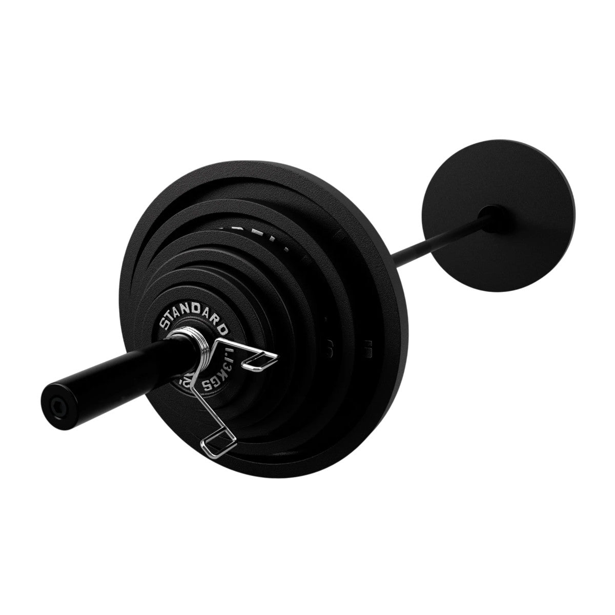 Troy BOSS-300 Barbell with weight plates on a white background