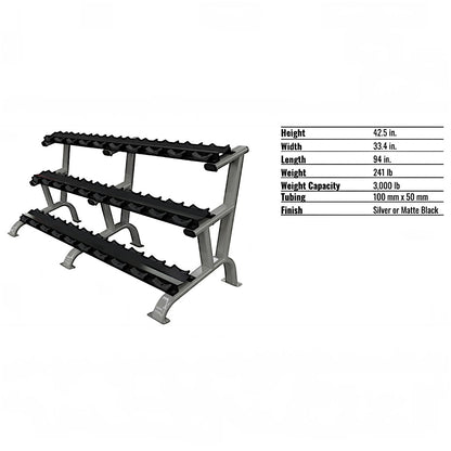 Troy Barbell silver and black DR-15 Rack specs