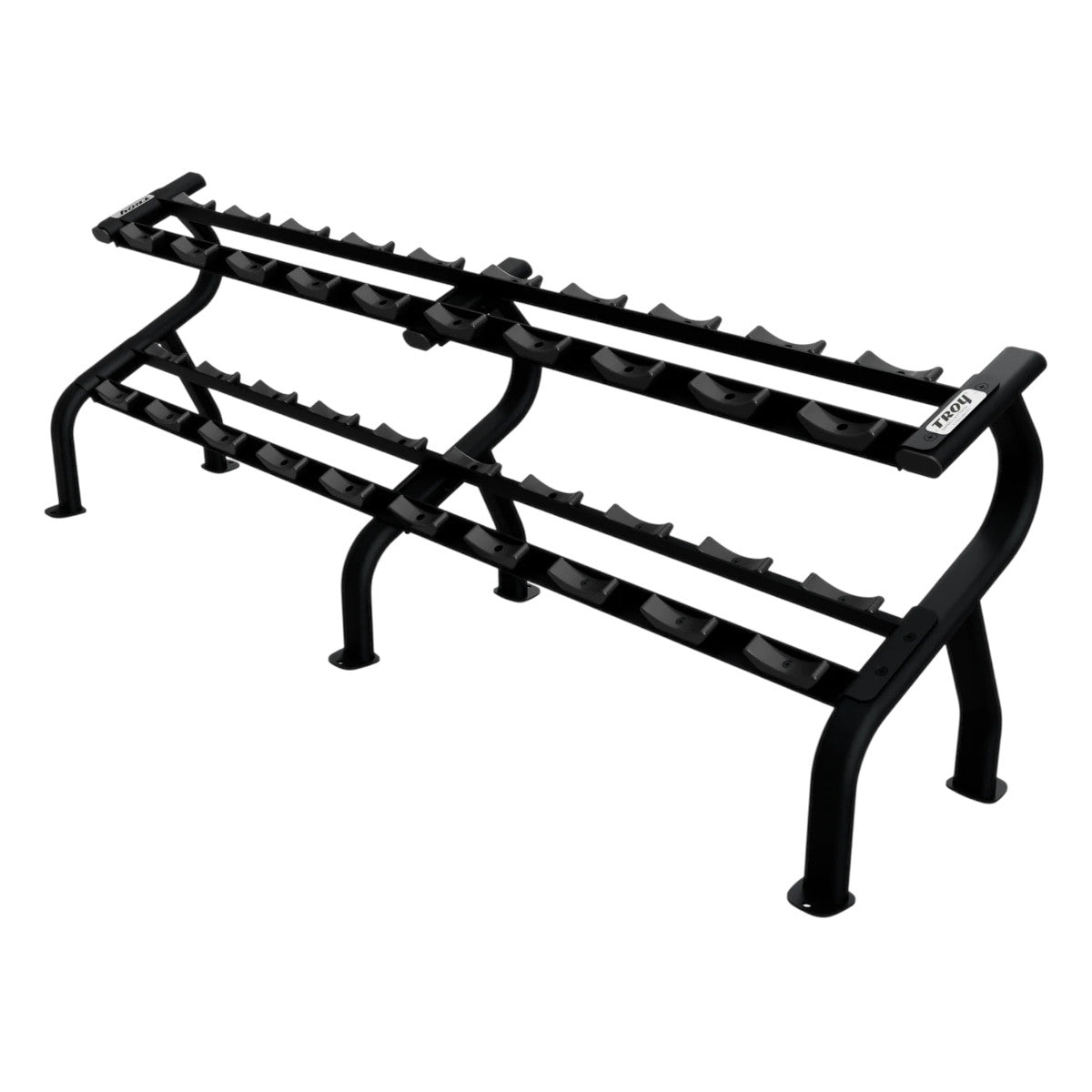 Troy Barbell DR-10 Two Tier Dumbbell Rack Black.