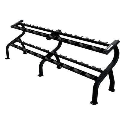 Troy Barbell DR-10 Two Tier Dumbbell Rack Black.
