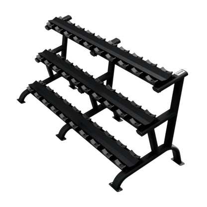 Troy Barbell DR-15 Three Tier Dumbbell Rack black.