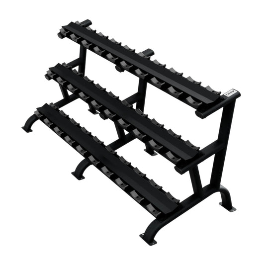 Troy Barbell DR-15 Three Tier Dumbbell Rack black.