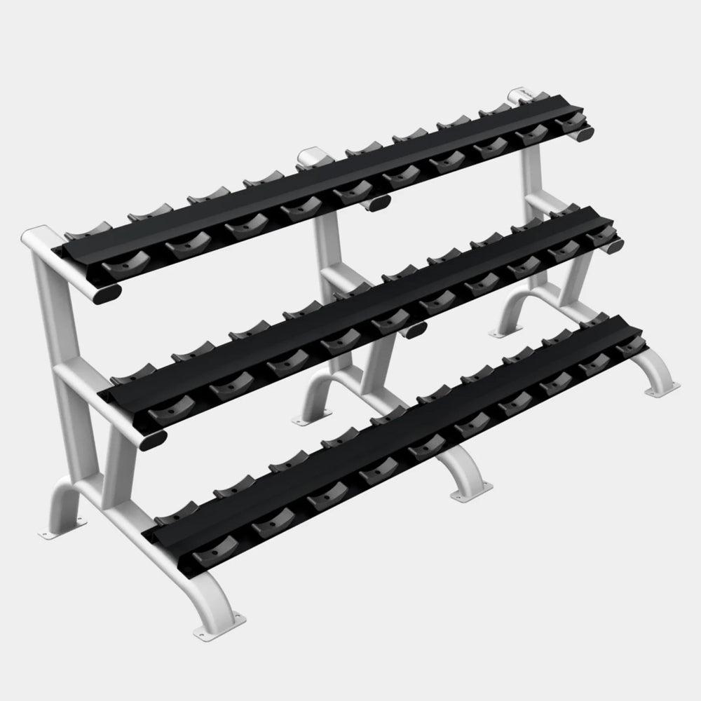 Troy Barbell Silver DR-15 dumbbell rack.