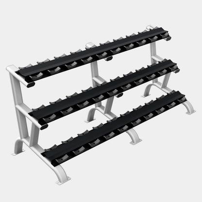 Troy Barbell Silver DR-15 dumbbell rack.