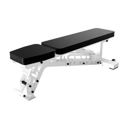 Troy Barbell G-AB-L White Ladder Bench Flat position.