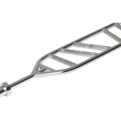 Troy Barbell VTX G-MGB Olympic Multi Grip Swiss Bar handle close-up.