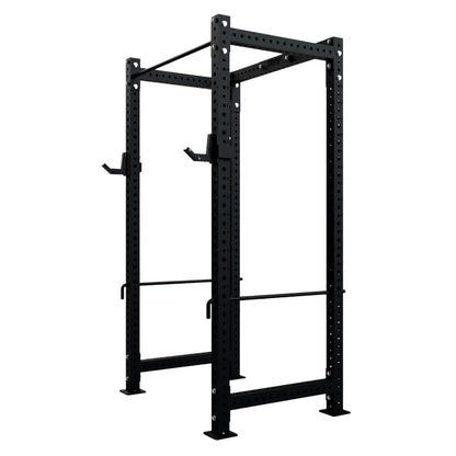 Troy Barbell G-PR-3010 Black Apollo Power Rack side view.