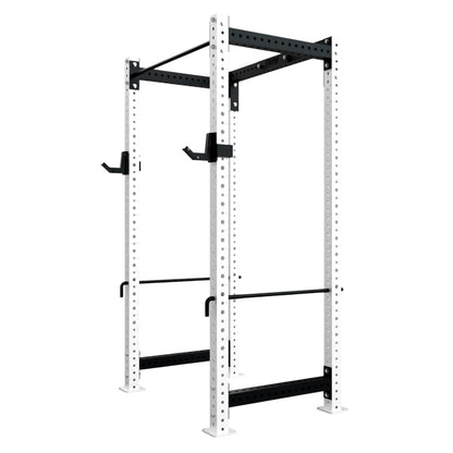 Troy Barbell G-PR-3010 White Apollo Power Rack opposite side view.