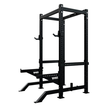 Troy Barbell G-PR-3020 Black Apollo Power Rack side view.