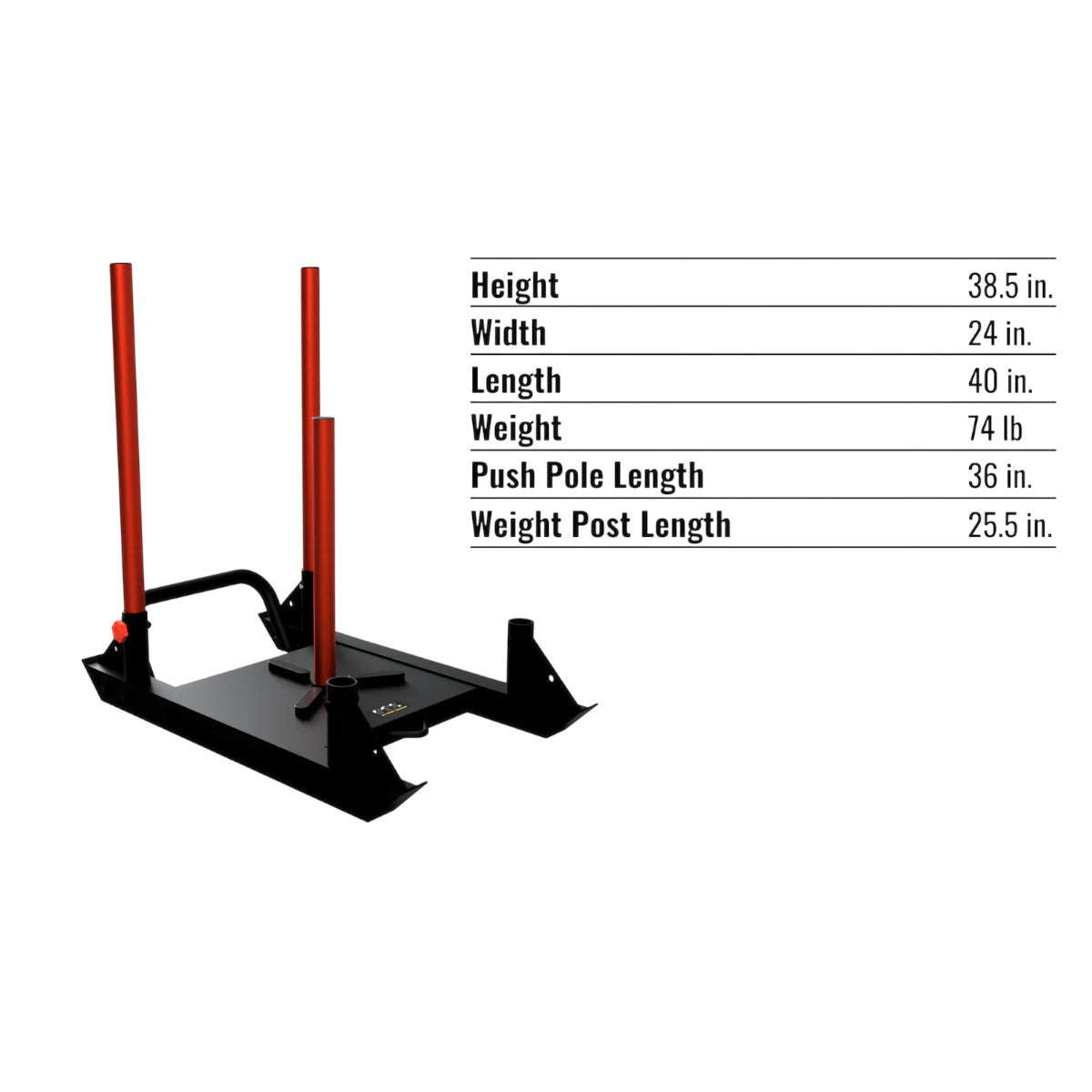 Troy Barbell VTX G-SLED Push/Pull Sled specs.