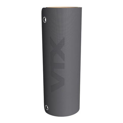 Troy Barbell VTX G-VEM-56 Hanging Exercise Mat rolled and standing on end.