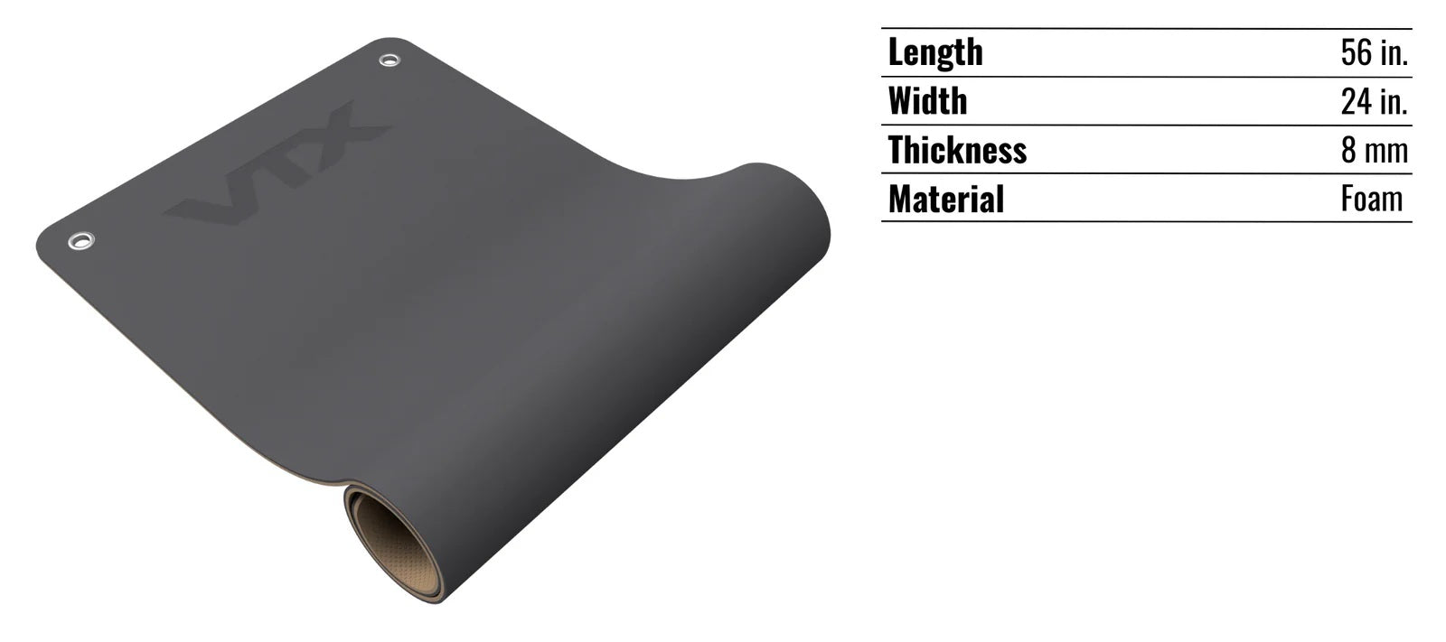 Troy Barbell VTX G-VEM-56 Hanging Exercise Mat specifications.