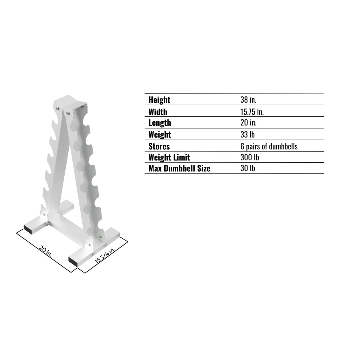 Troy Barbell USA Sports GADR-6 rack specifications.