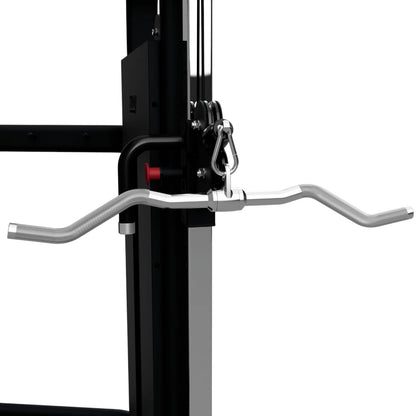 Troy Barbell USA Sports GCB-28S 28” Multi-Purpose Curl Bar with Swivel attached to cable-cross.