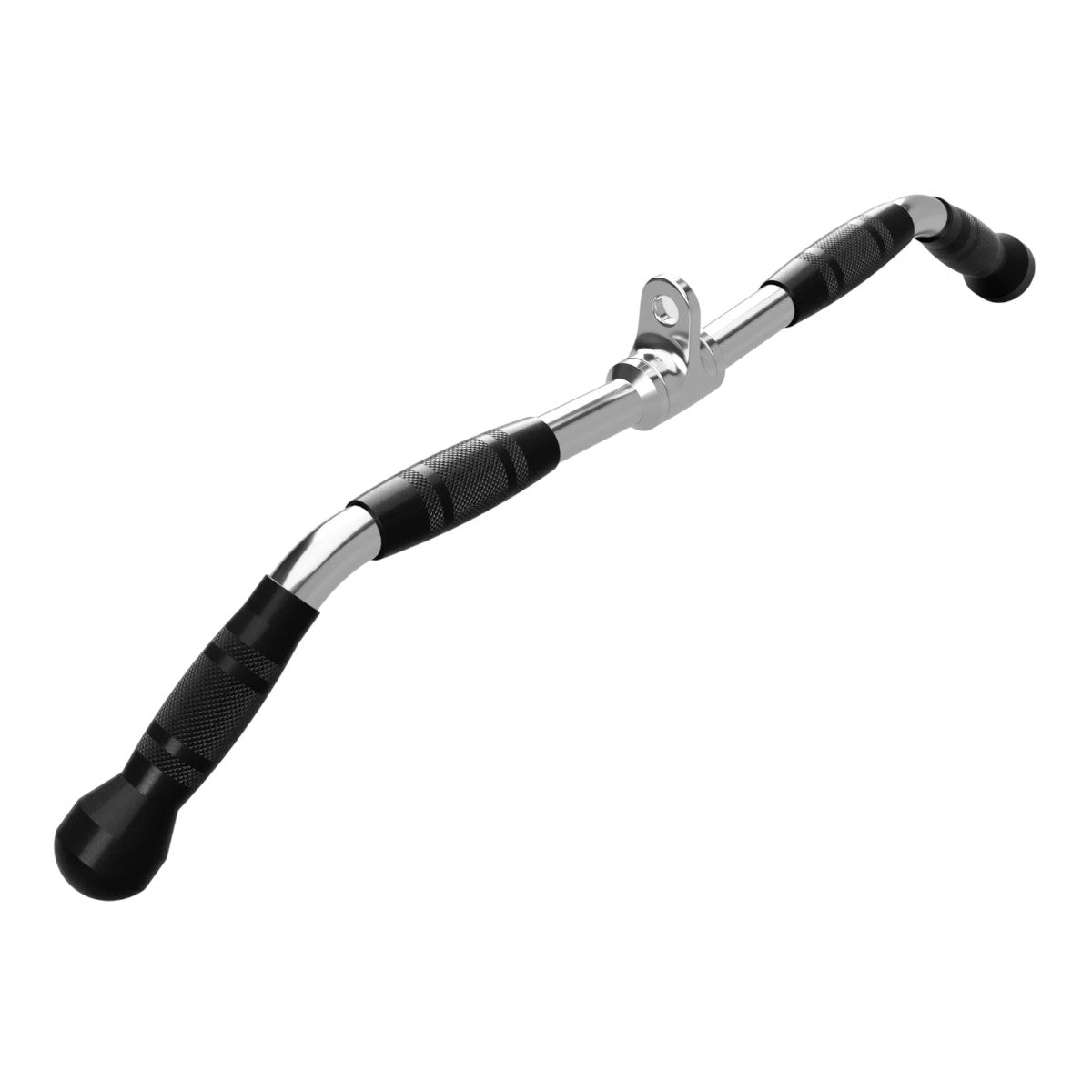 Troy Barbell VTX GCB-28SR Curl Bar with Swivel and Rubber Grips angled view.