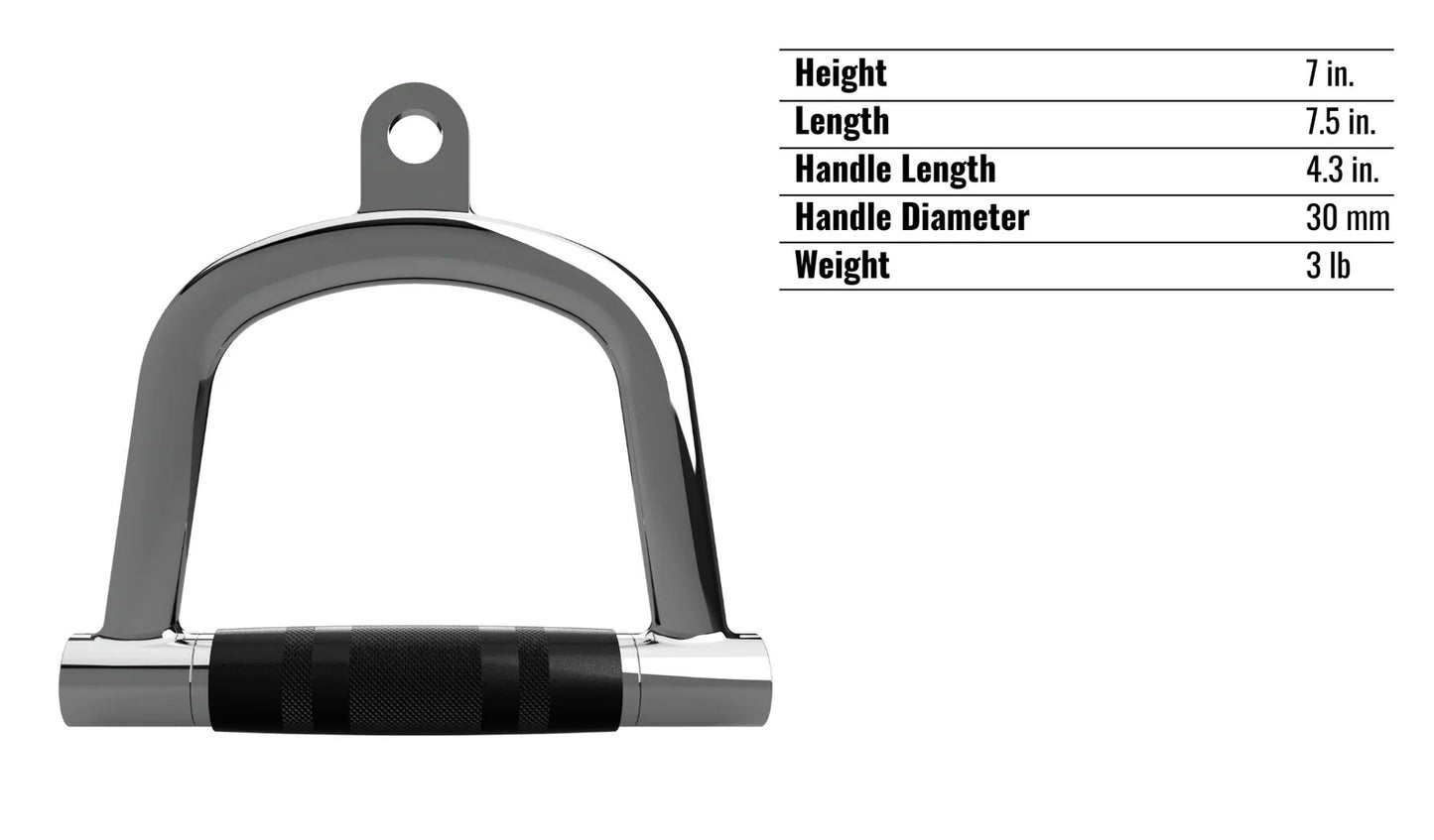 Troy Barbell VTX GCCH-R Single Cable Grip with Rubber Grip Specifications.