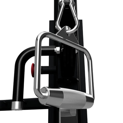 Troy Barbell USA Sports GCCH Single Cable Grip attached to functional trainer..