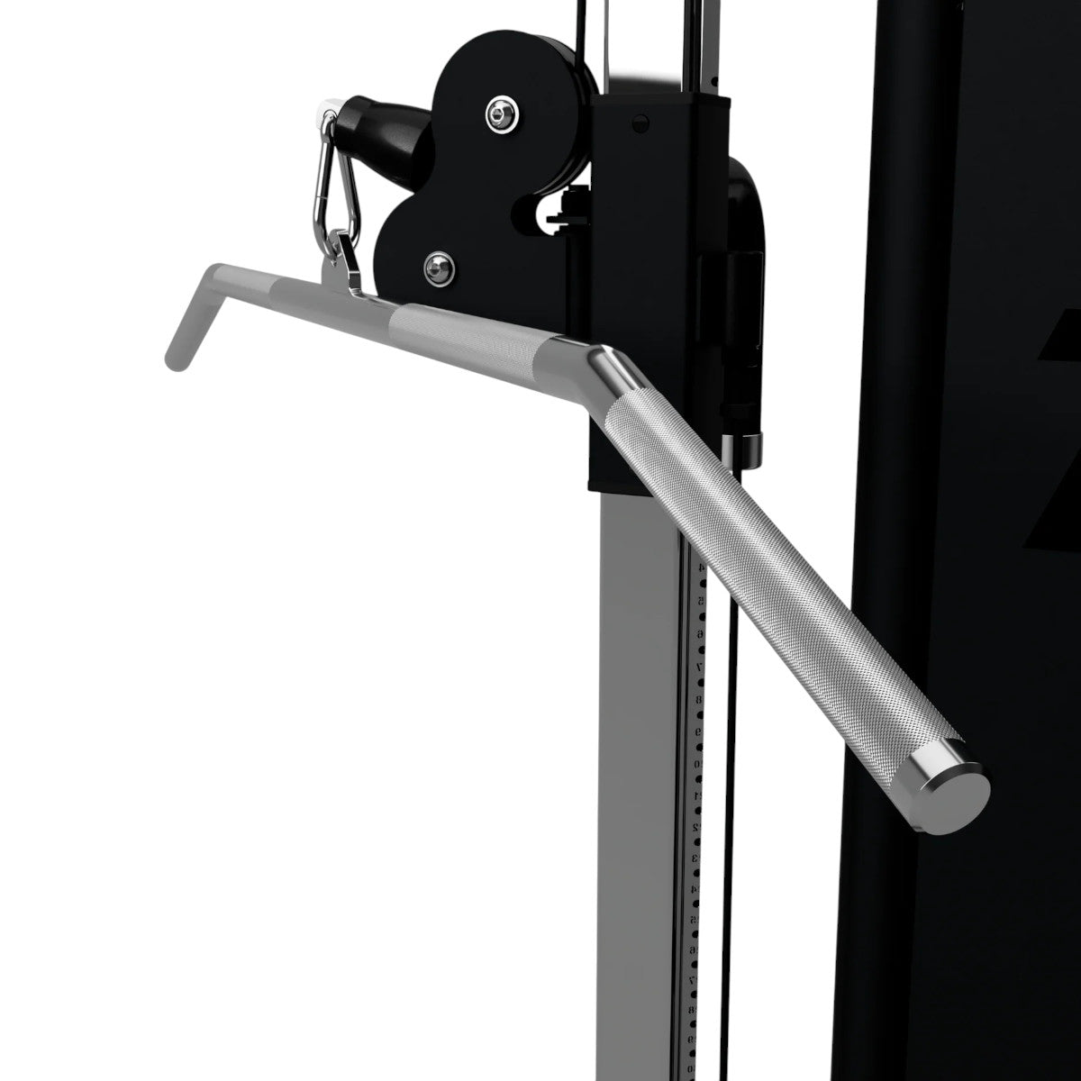 Troy Barbell USA Sports GLB-48 inch Lat Bar attached to functional trainer.