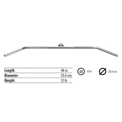 Troy Barbell USA Sports GLB-48 inch Lat Bar specifications.