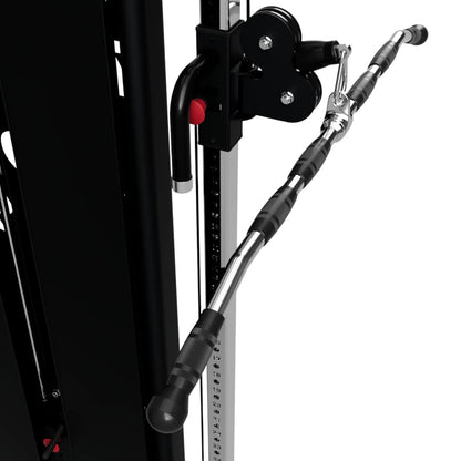 Troy Barbell VTX GLB-48SR High Quality Lat Bar w/Rubber Grip attached to cable-cross.