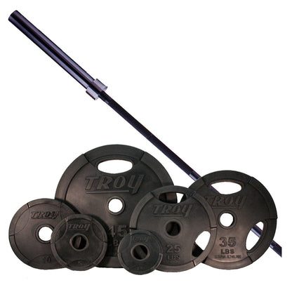 Troy GO-R Rubber Encased Interlocking Olympic Grip Weight Sets
