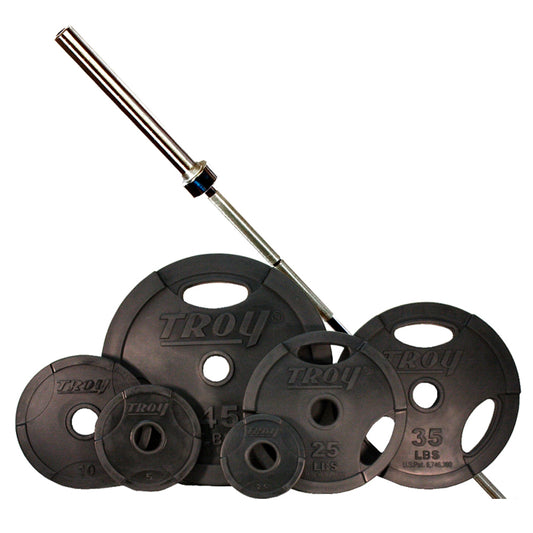 Troy GO-U Urethane Encased Interlocking Olympic Grip Weight Sets