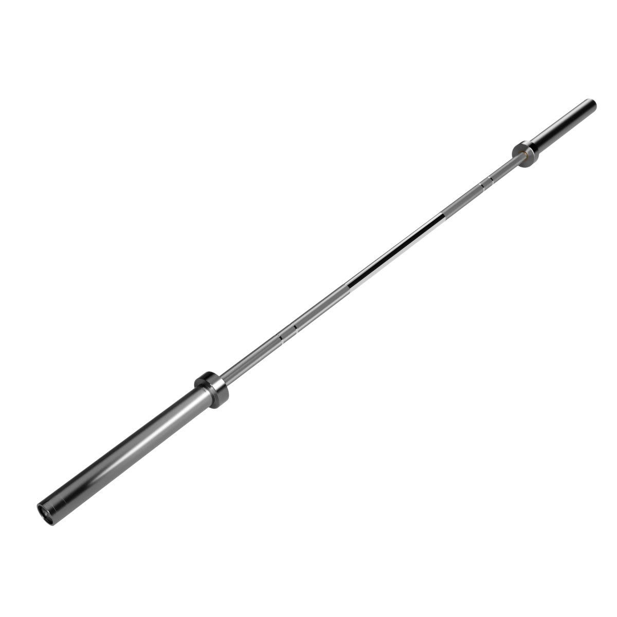 Troy Barbell GOB-1500HC VTX Hybrid Olympic Bar side view.
