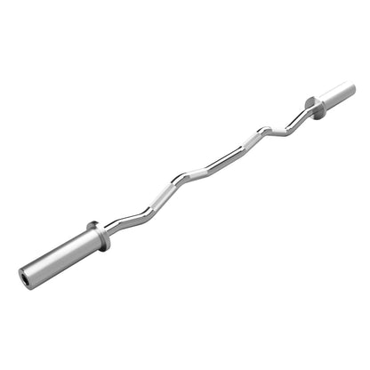 Troy Barbell USA Sports Chrome GOZ-47 Olympic E-Z Curl Bar side view.