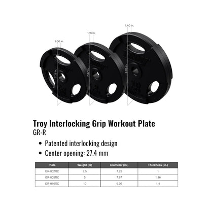 Troy Barbell GR-R weight plate Specs.