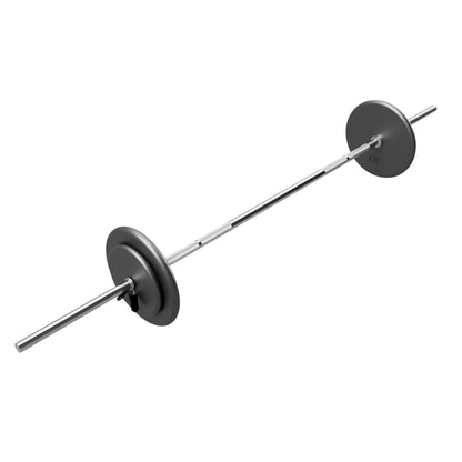 Troy Barbell USA Sports GRB-72 and Regular Bar with gray plates.