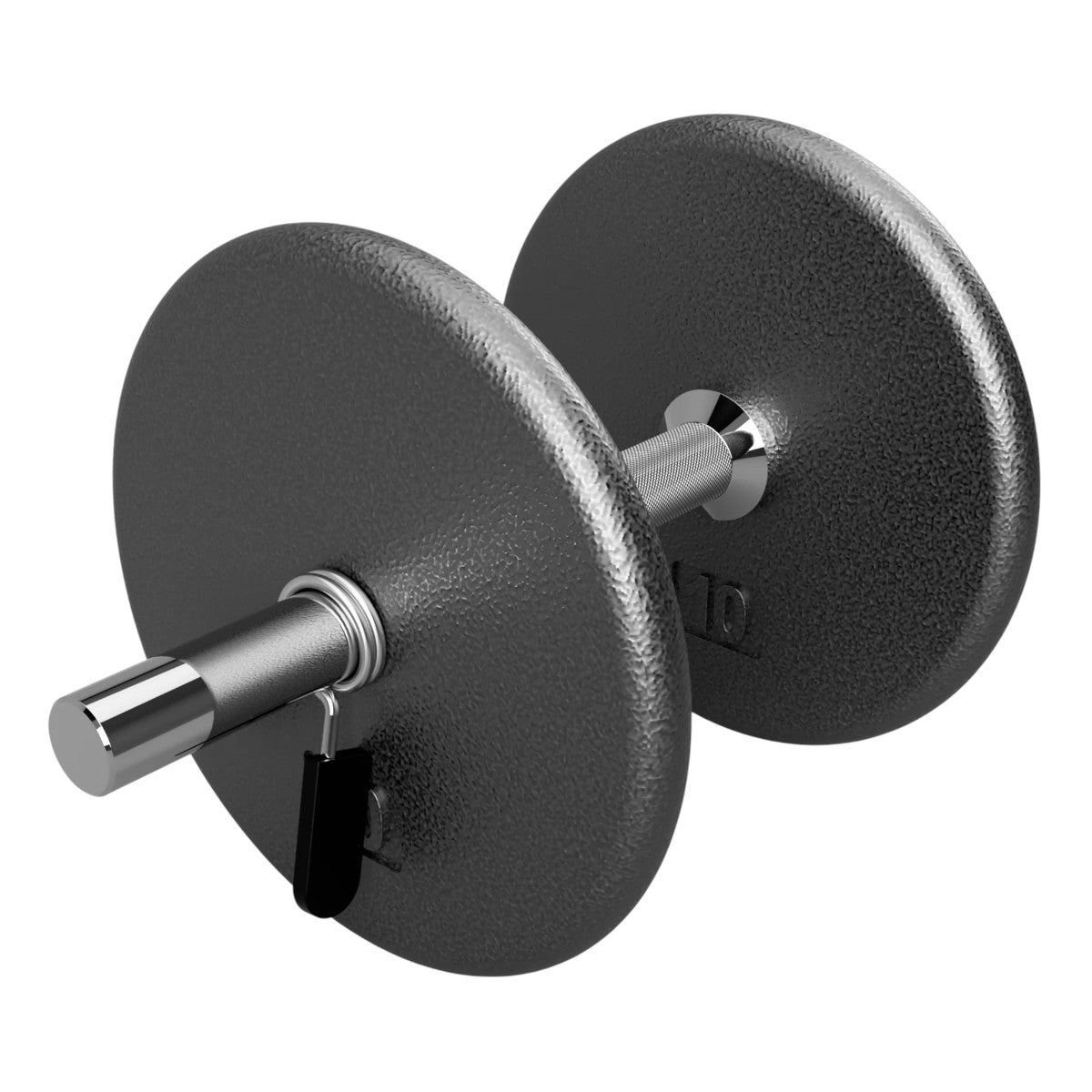 Troy Barbell USA Sports Regular Dumbbell Handles GRD-14 shown with weight plates.