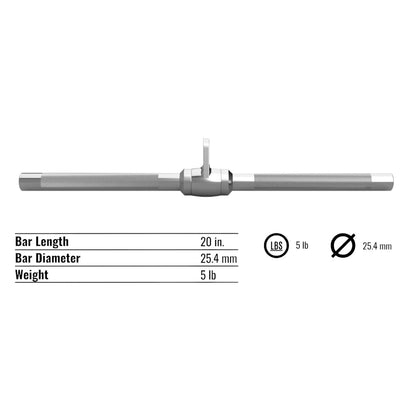 Troy Barbell USA Sports GSB-20S Multi-Purpose Straight Bar with Swivel specifications.