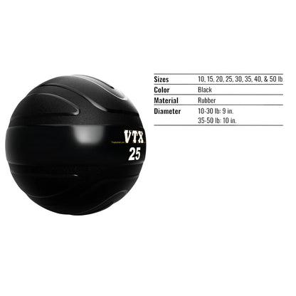 Troy Barbell VTX GSMB Heavy Duty Slam Ball specifications.