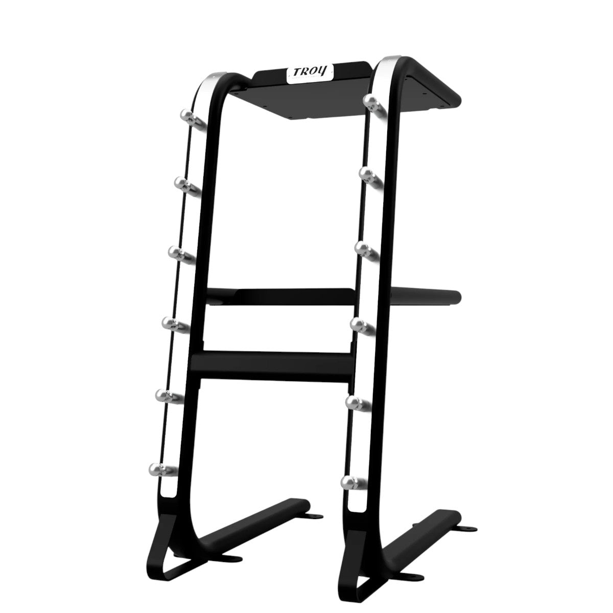 Troy Barbell GTAR-PAC Cable Attachment Accessory Package black rack without all the attachments.