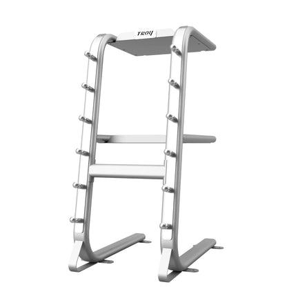 Troy Barbell GTAR-PAC Cable Attachment Accessory Package silver rack without all the attachments.