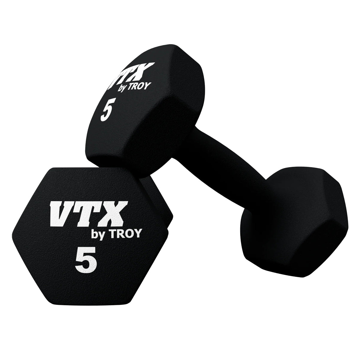 Troy Barbell VTX GTD-005 Neoprene Aerobic 5 lb Dumbbells.